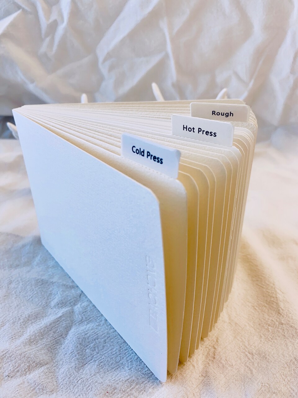 Baohong Watercolor Trial Pad, 4.1x5.7", Artists' Grade, Cold Pressx6, Hot Press x6, Rough Grain x6, 100% cotton, 140lb/300gsm